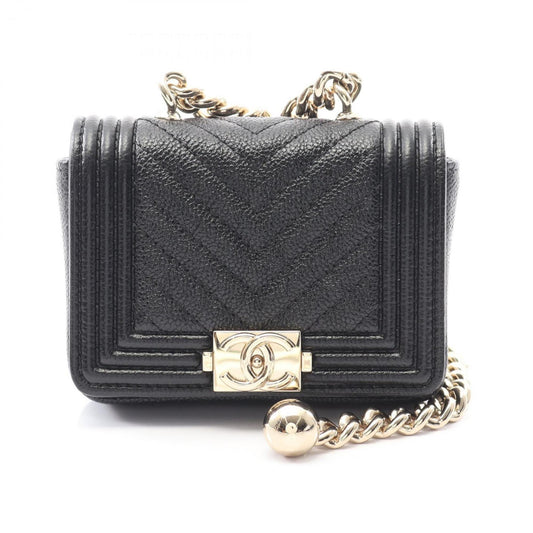 Chanel Calfskin Black Shoulder Bags