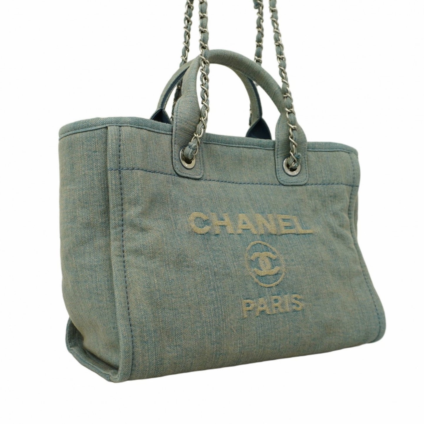 Chanel Denim Blue Tote Bags