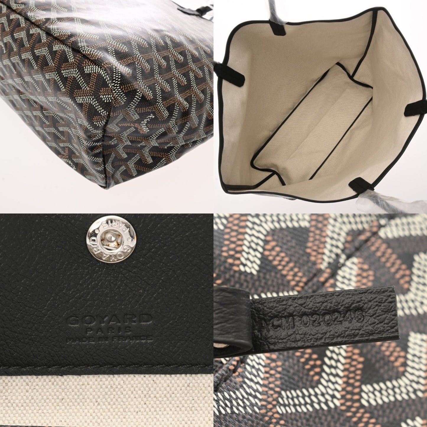 Goyard Pvc Black Tote Bags
