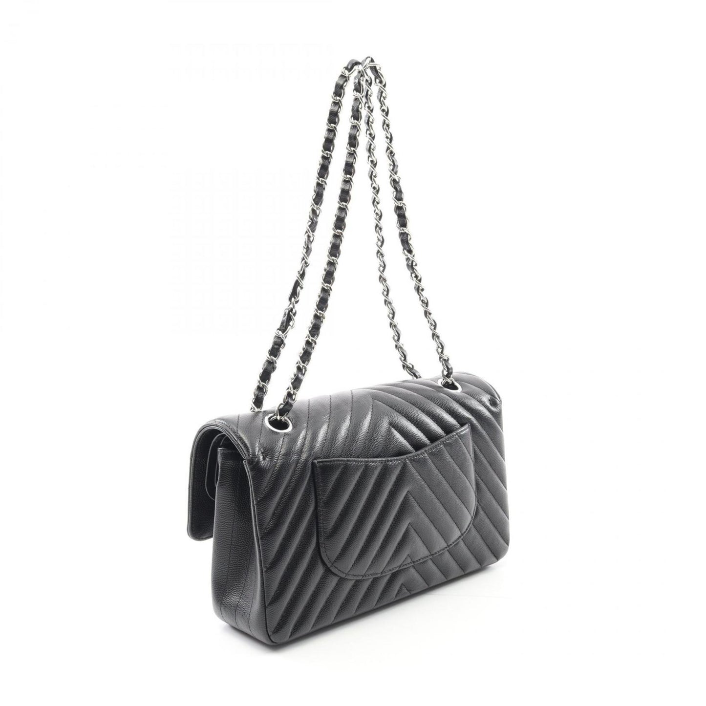 Chanel Calfskin Black Shoulder Bags