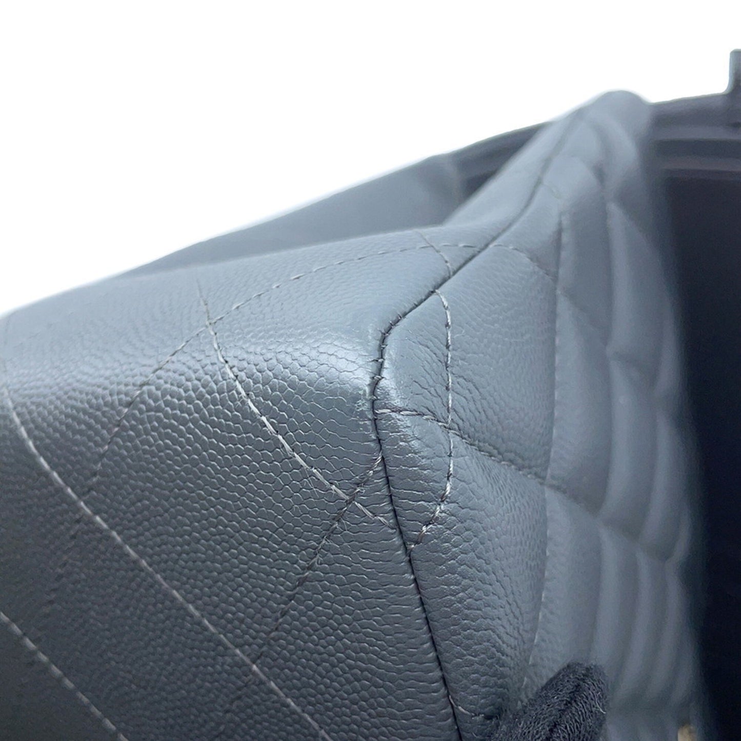 Chanel Calfskin Gray Shoulder Bags