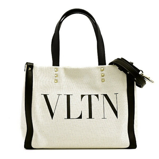 Valentino Canvas White Shoulder Bags