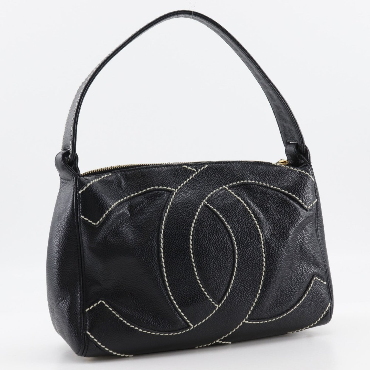 Chanel Calfskin Black Shoulder Bags