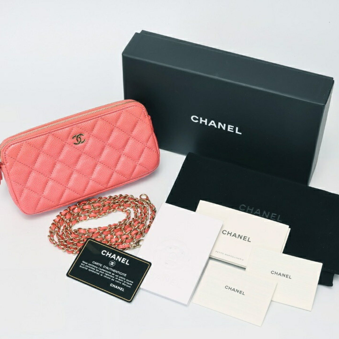Chanel Calfskin Pink Shoulder Bags