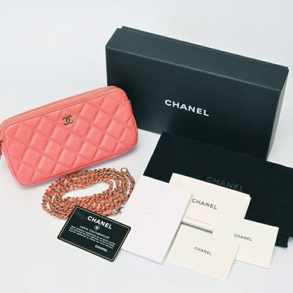 Chanel Calfskin Pink Shoulder Bags