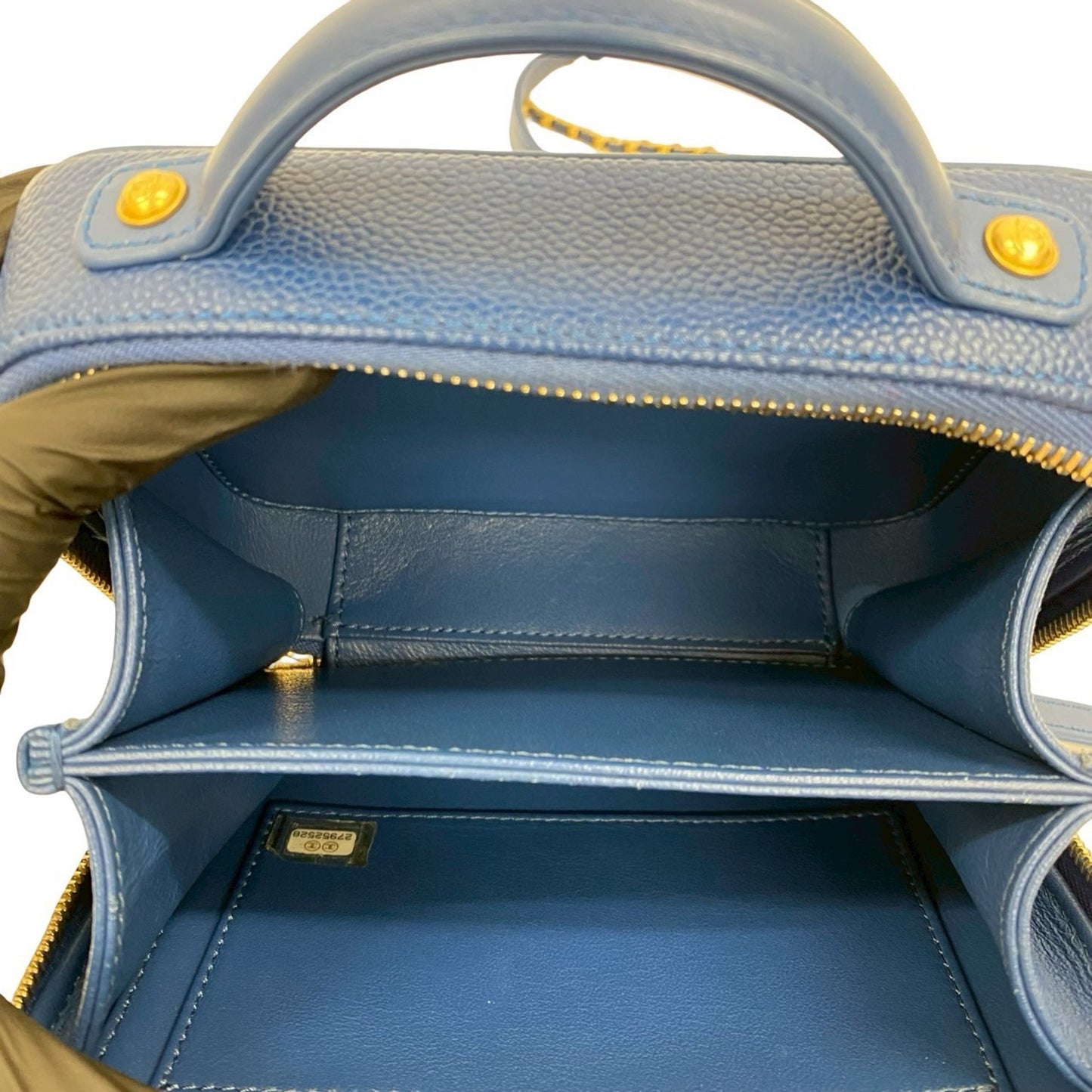Chanel Calfskin Blue Shoulder Bags