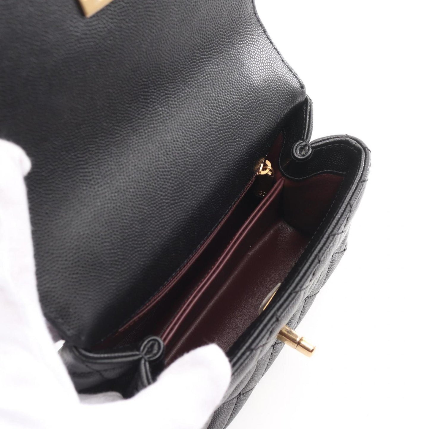 Chanel Calfskin Black Handbags
