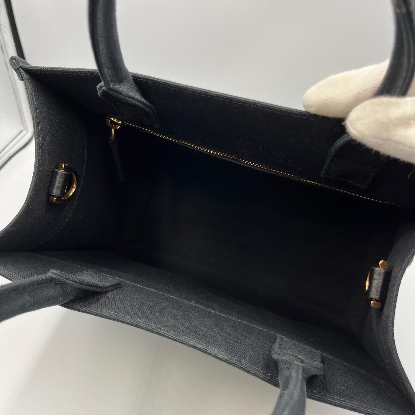 Versace Canvas Black Tote Bags