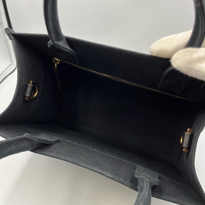 Versace Canvas Black Tote Bags