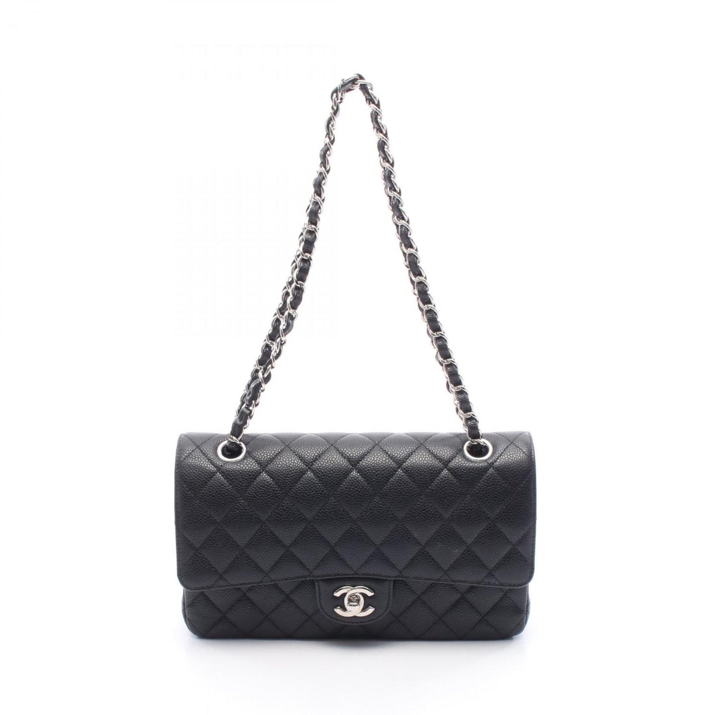 Chanel Calfskin Black Shoulder Bags