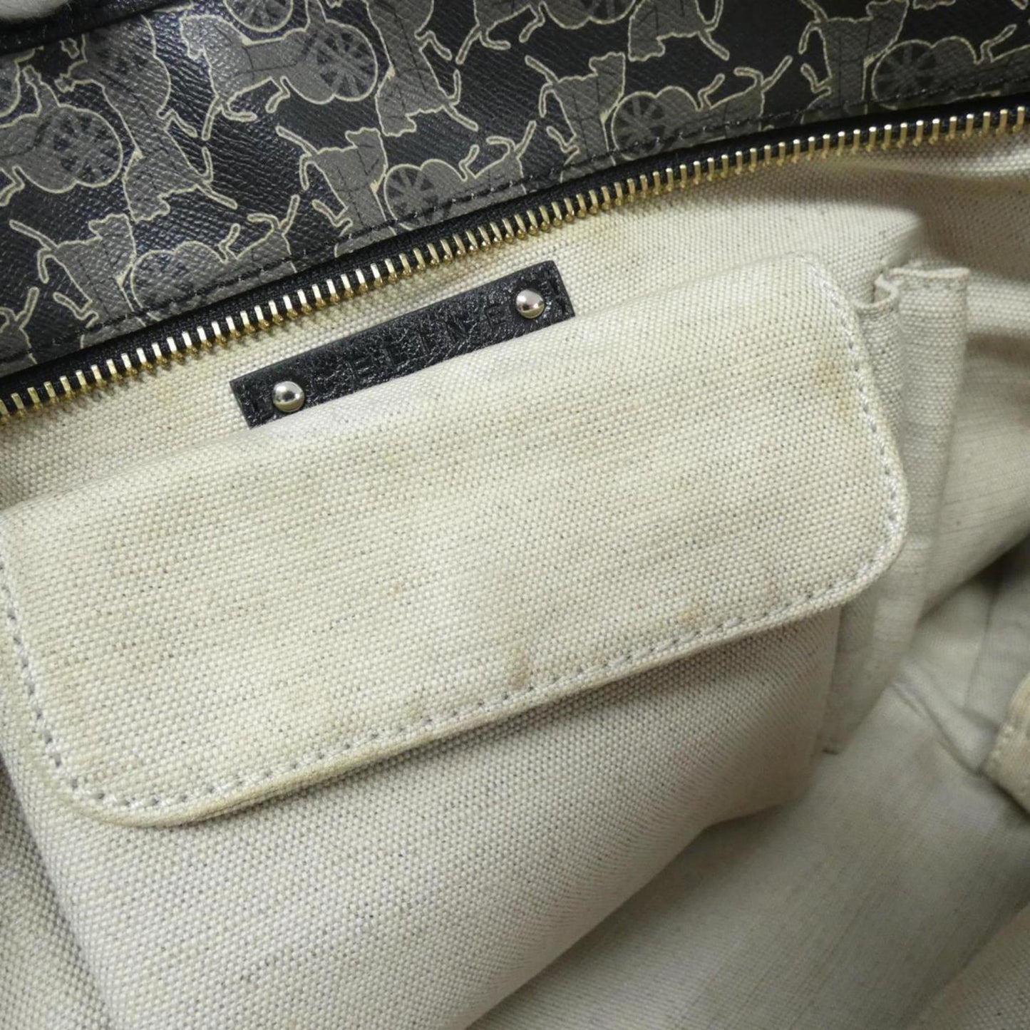 Celine Coated Canvas Black Handbags