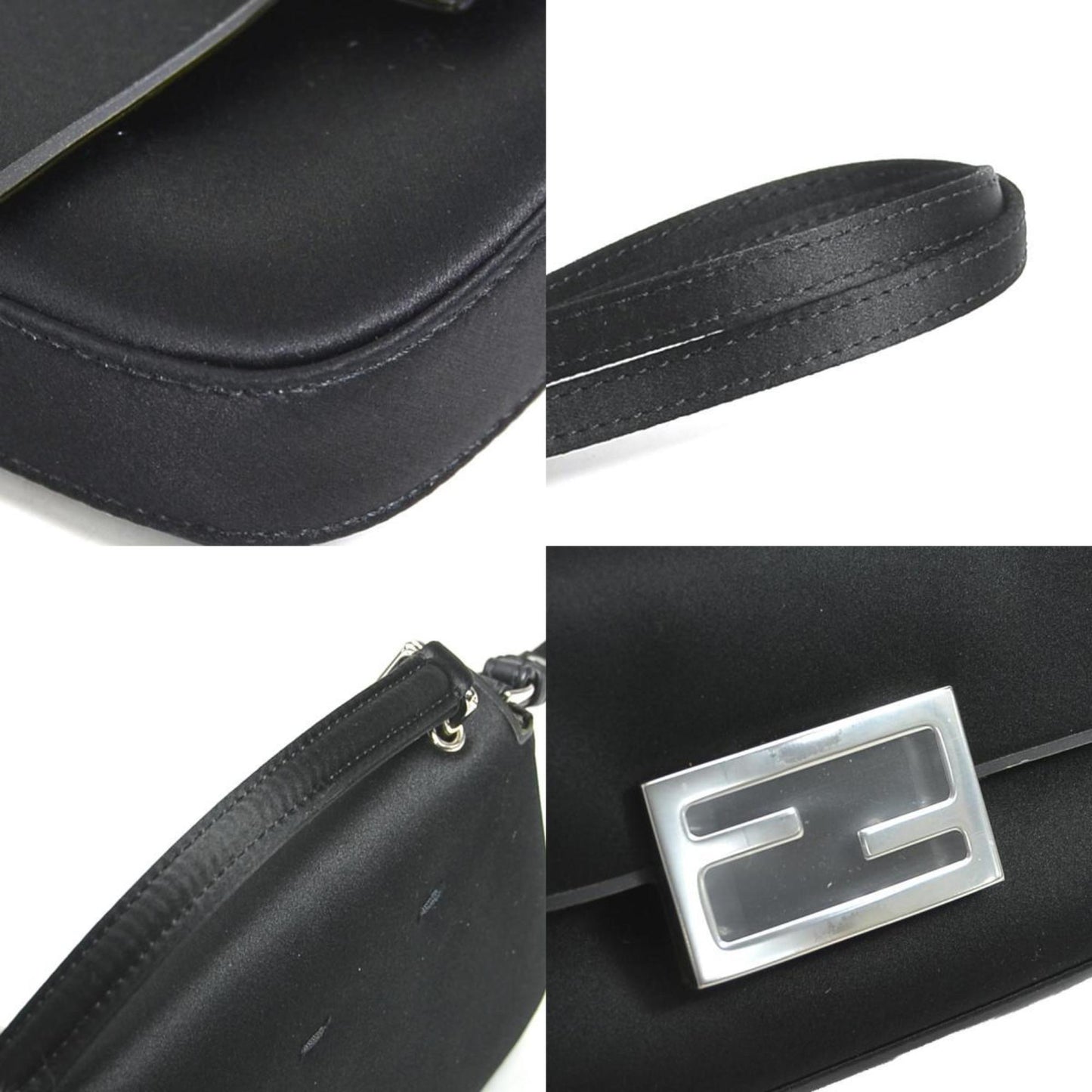 Fendi Silk Black Shoulder Bags
