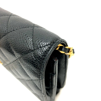 Chanel Calfskin Black Shoulder Bags