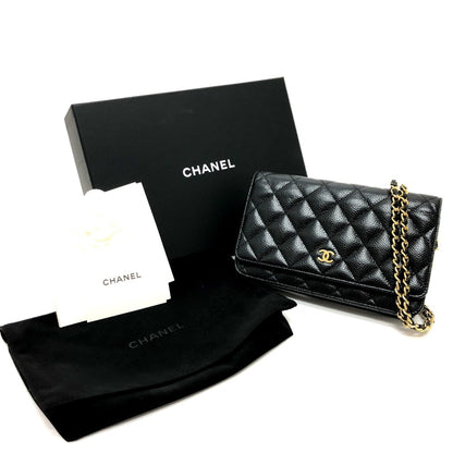Chanel Calfskin Black Shoulder Bags