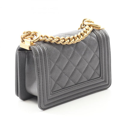 Chanel Calfskin Gray Shoulder Bags