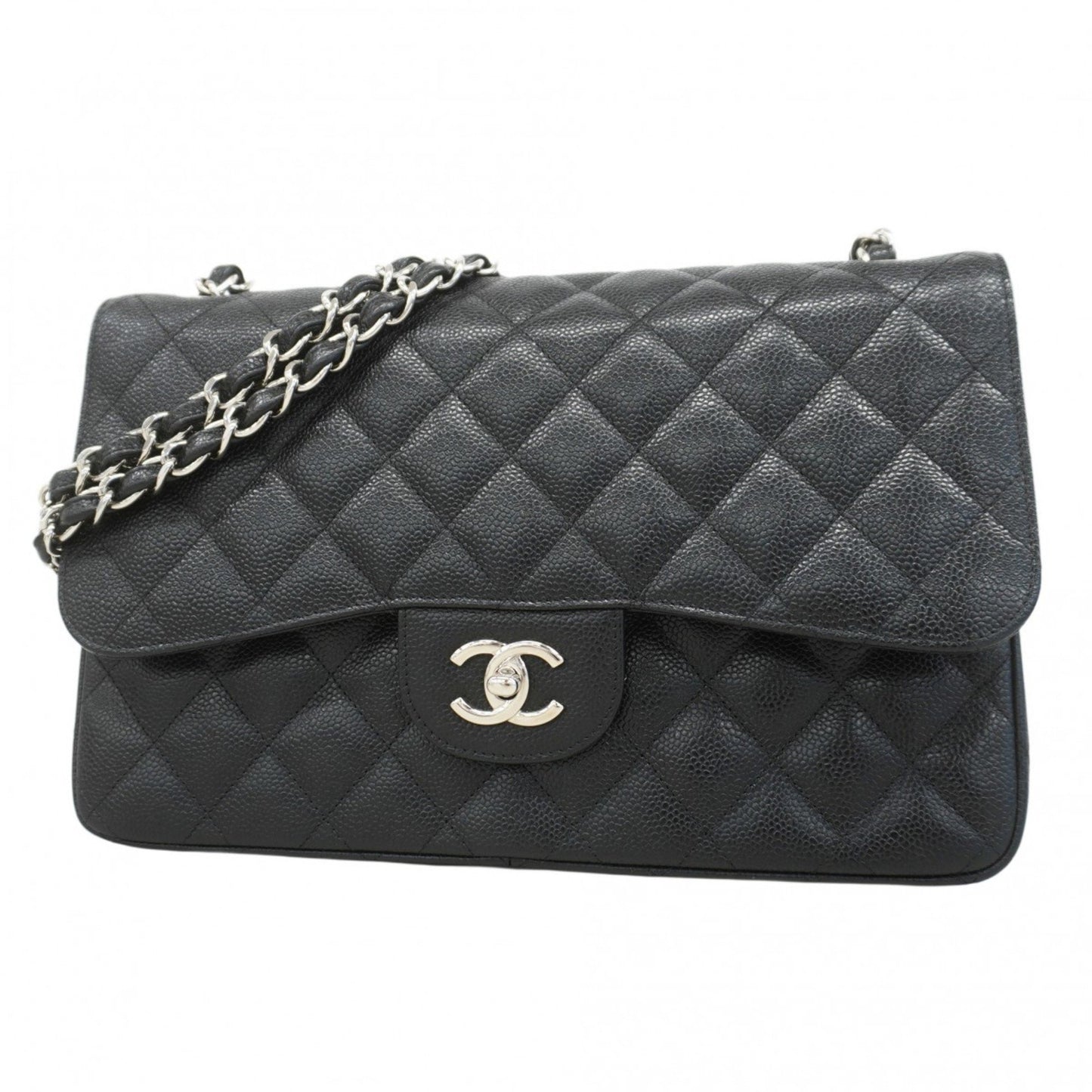 Chanel Calfskin Black Shoulder Bags