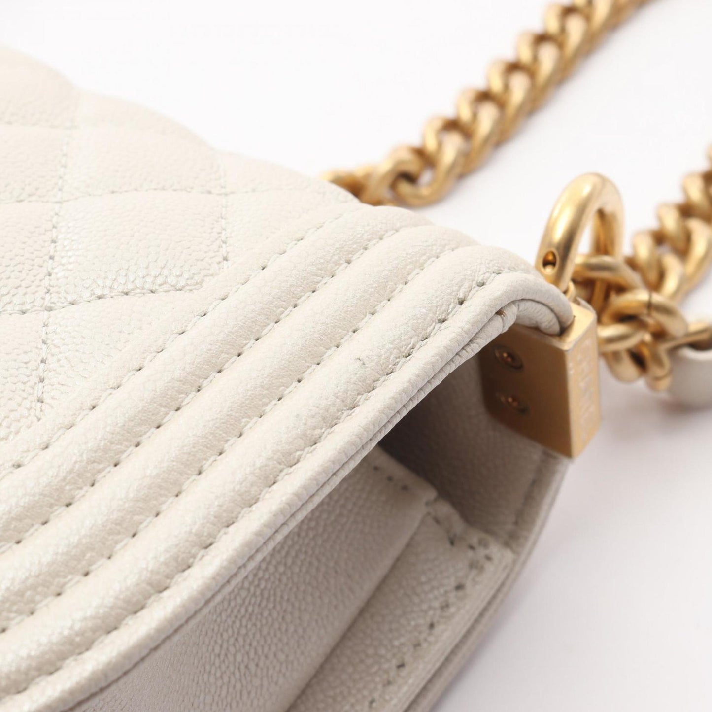Chanel Calfskin White Shoulder Bags