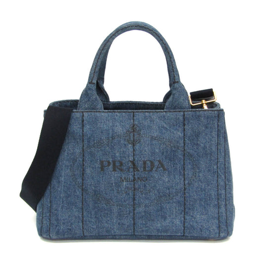 Prada Denim Blue Shoulder Bags