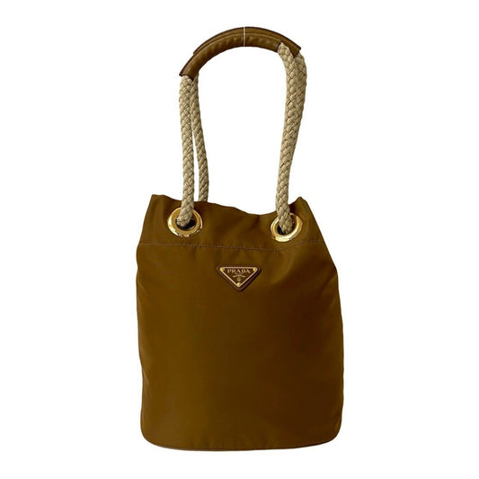 Prada Nylon Brown Shoulder Bags