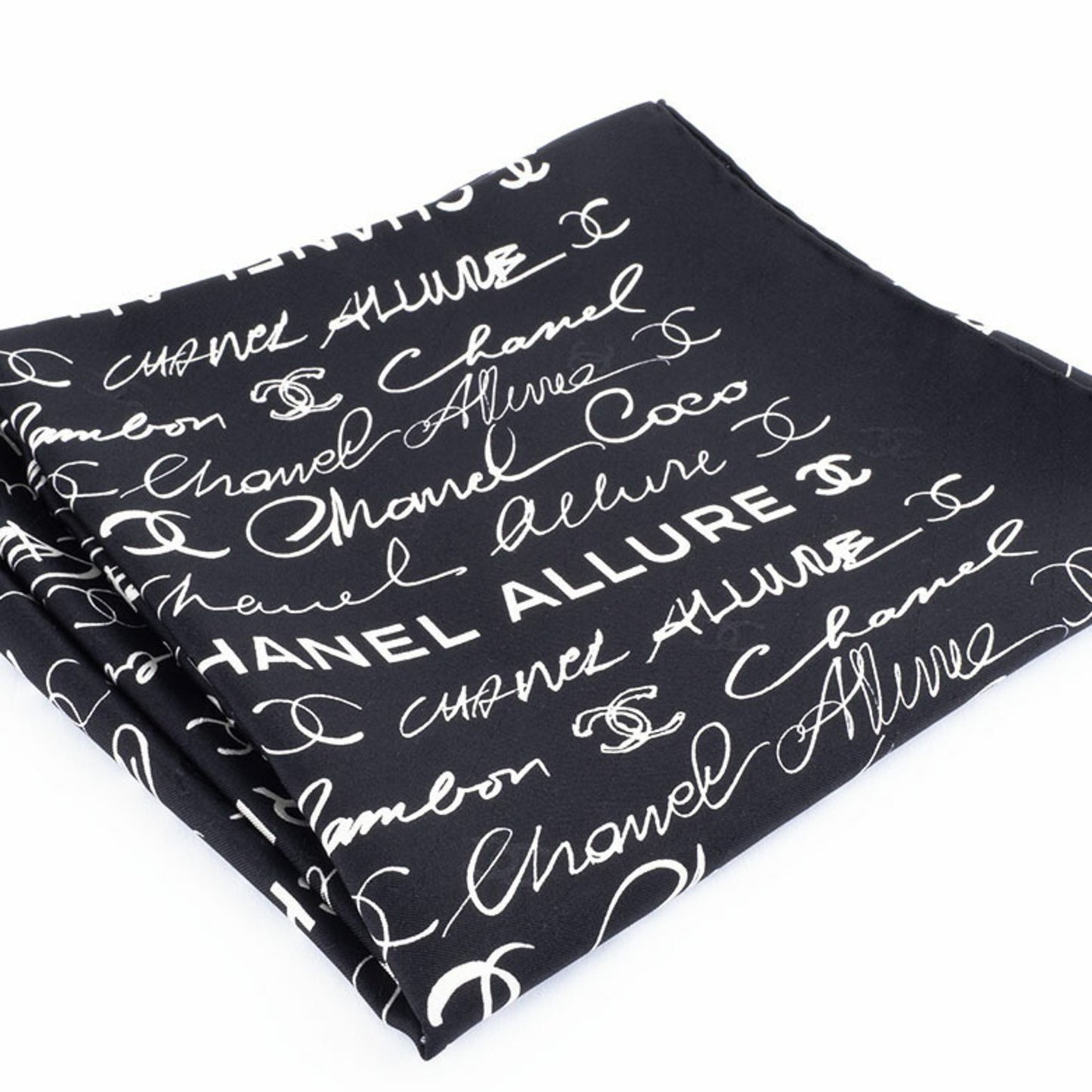 Chanel Silk Black Scarves