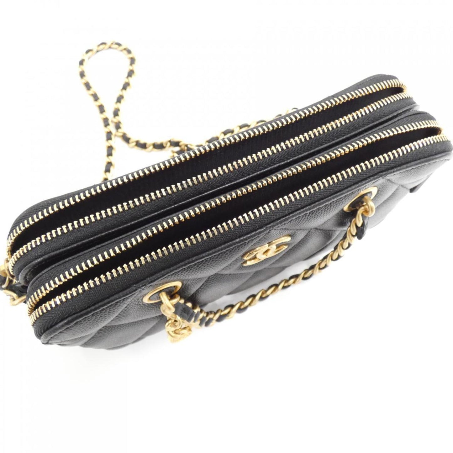 Chanel Calfskin Black Shoulder Bags