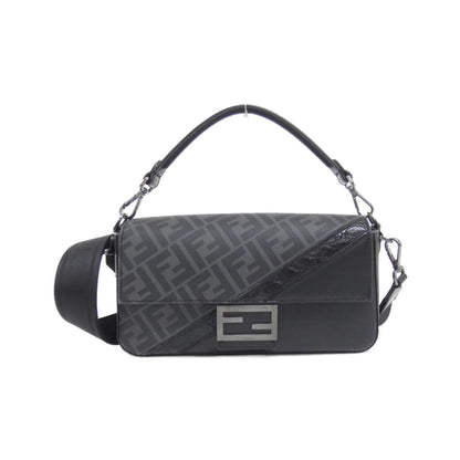 Fendi Coated Canvas Black Shoulder Bags