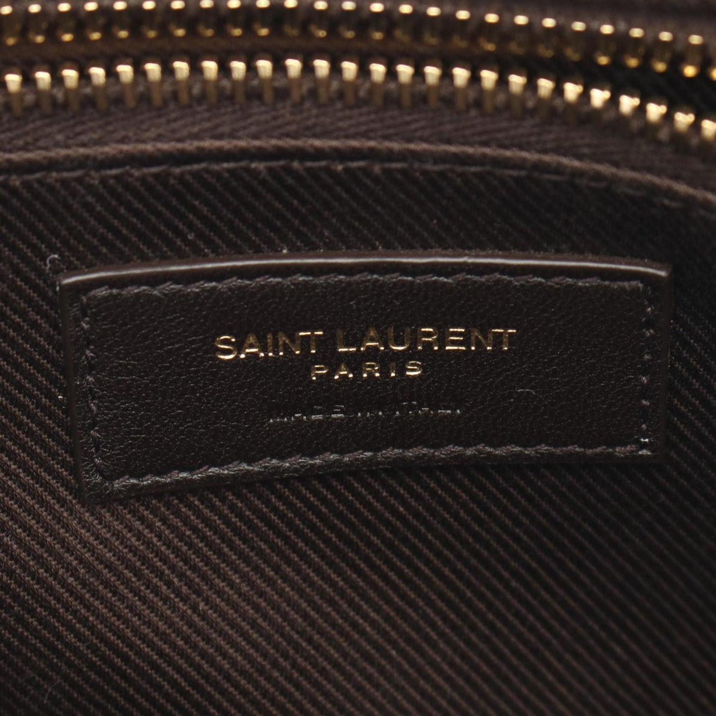 Saint Laurent Coated Canvas Brown Shoulder Bags