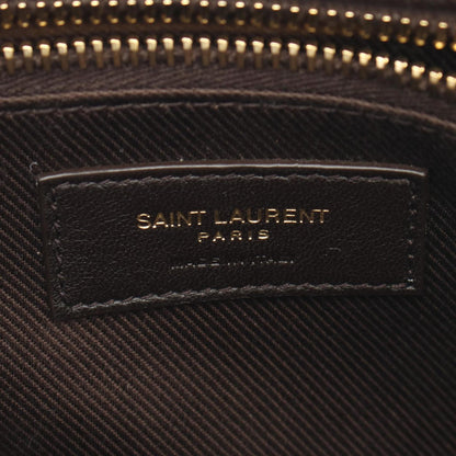Saint Laurent Coated Canvas Brown Shoulder Bags