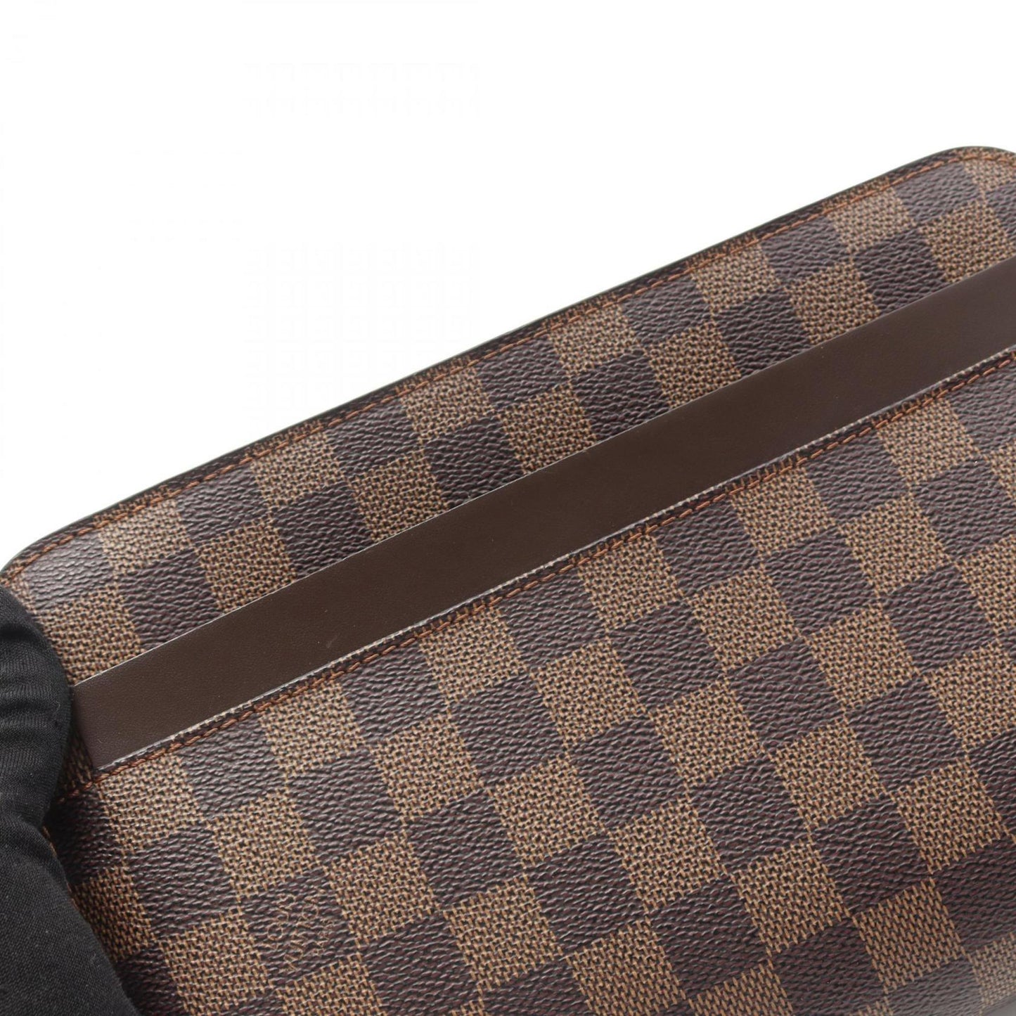Louis Vuitton Coated Canvas Brown Clutch Bags