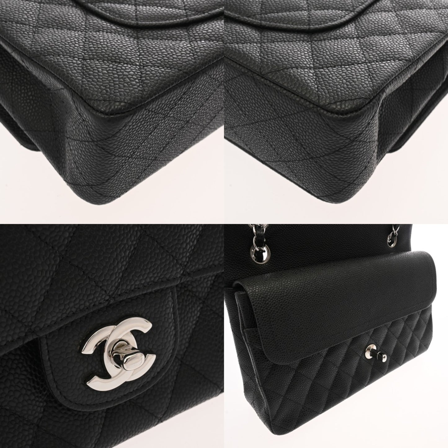 Chanel Calfskin Black Shoulder Bags