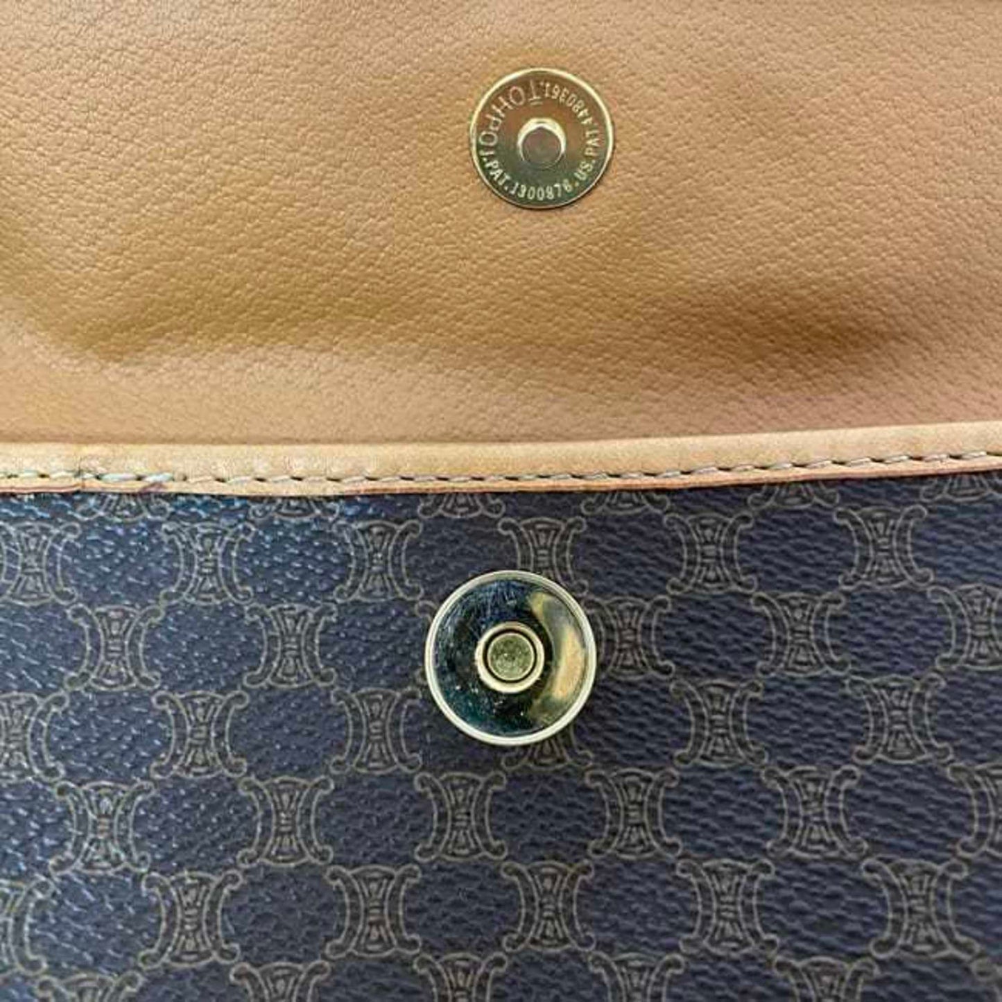 Celine Pvc Brown Clutch Bags