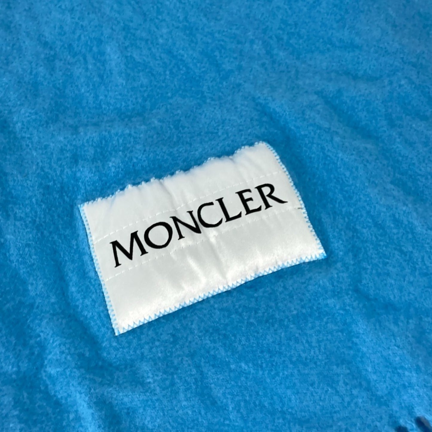 Moncler Wool Blue Scarves
