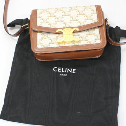 Celine Canvas Brown Shoulder Bags