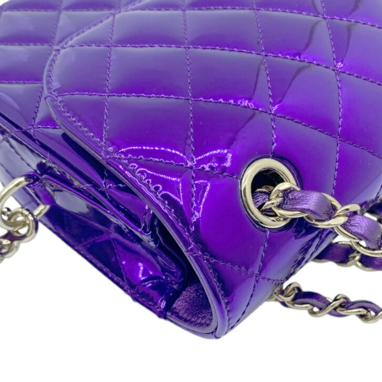 Chanel Patent Purple Shoulder Bags