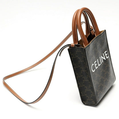 Celine Canvas Brown Shoulder Bags