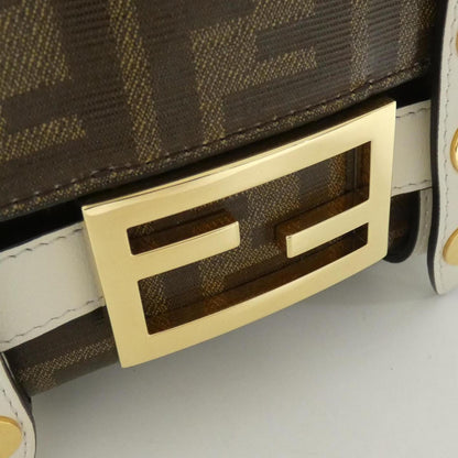 Fendi Coated Canvas Brown Shoulder Bags