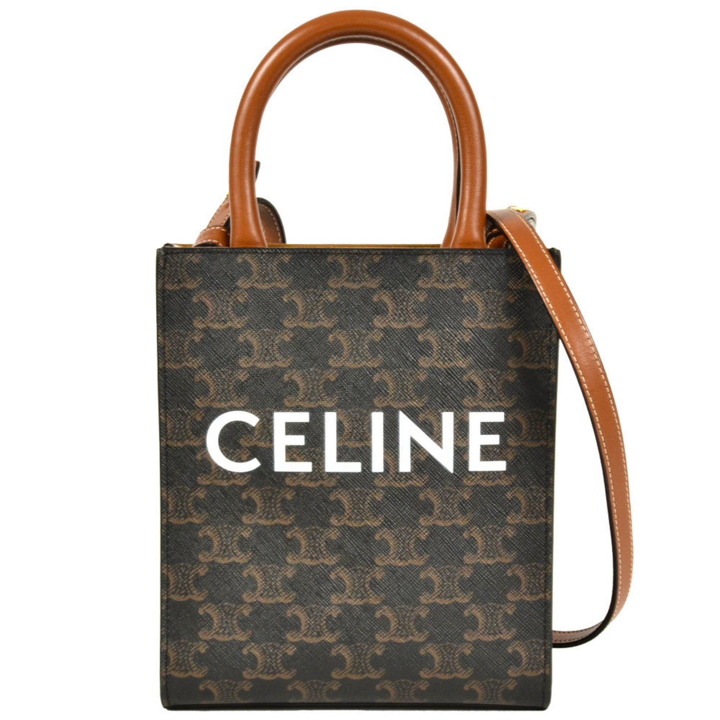 Celine Pvc Brown Shoulder Bags