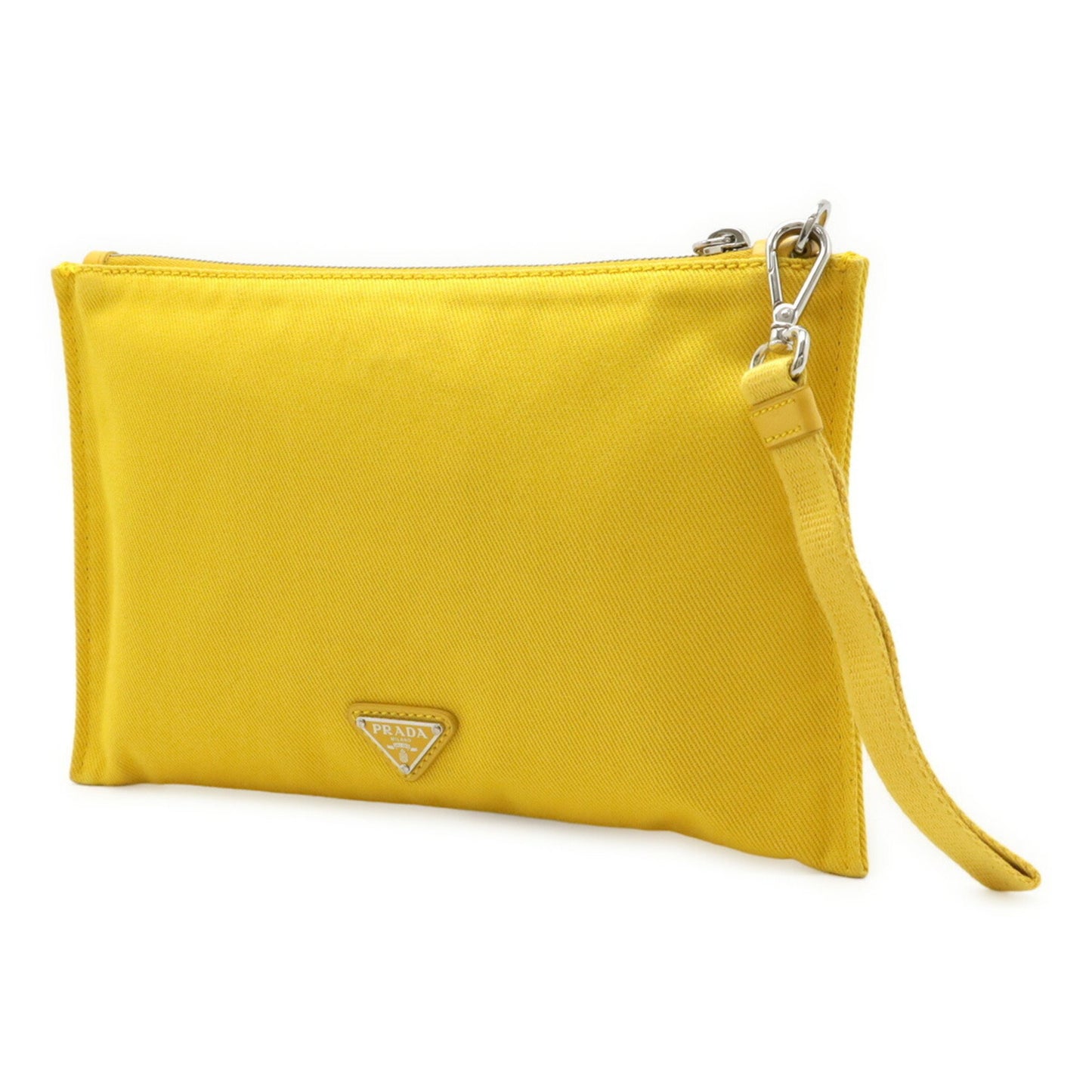 Prada Canvas Yellow Clutch Bags