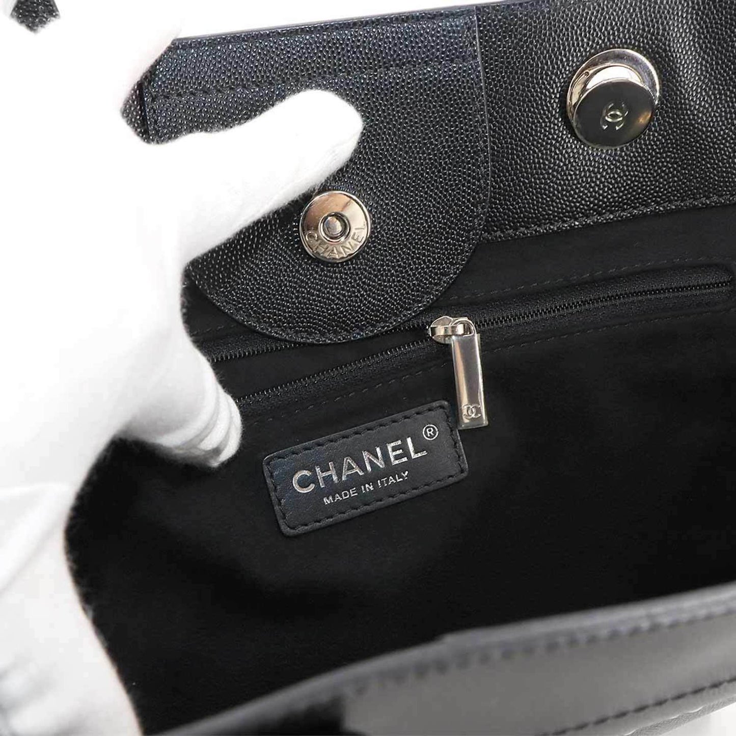 Chanel Calfskin Black Shoulder Bags