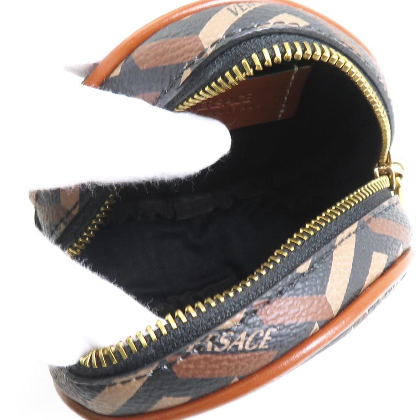 Versace Coated Canvas Brown Small Bags