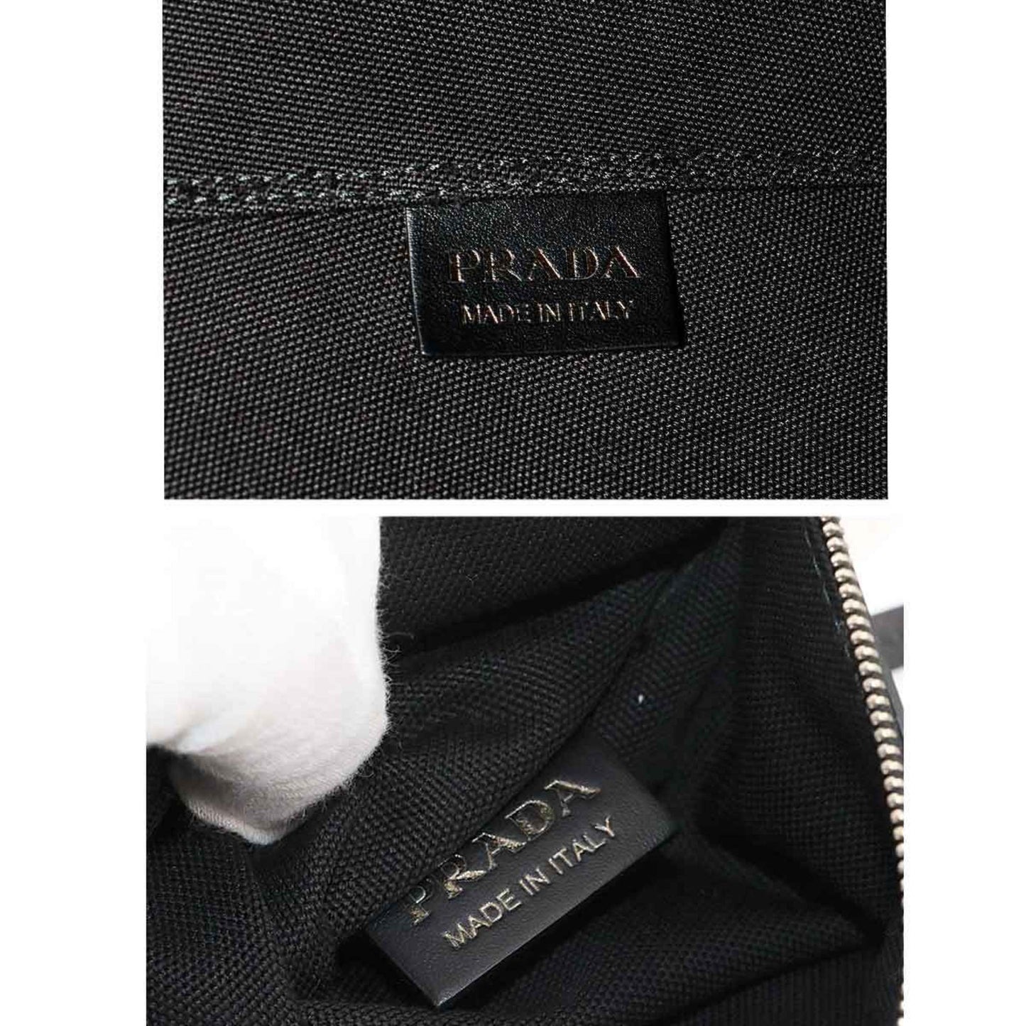 Prada Denim Black Shoulder Bags