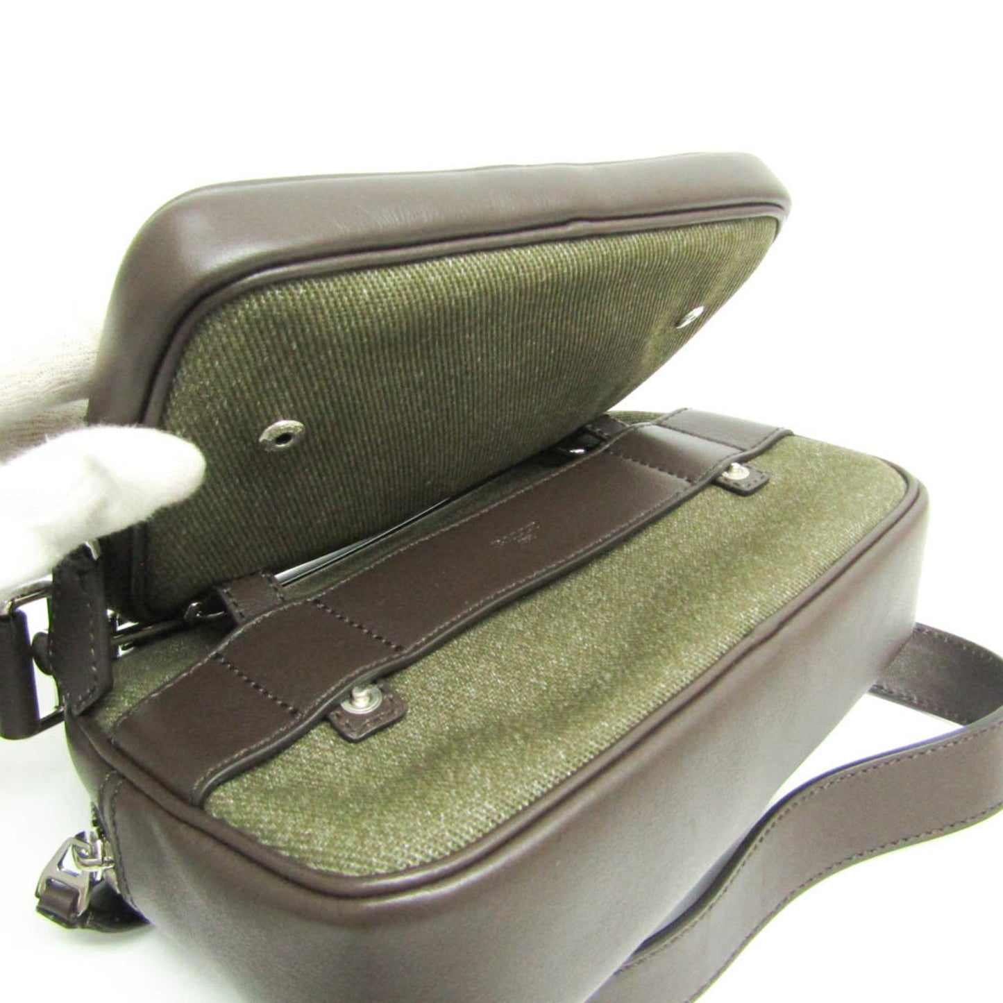 Bally Canvas Brown Shoulder Bags