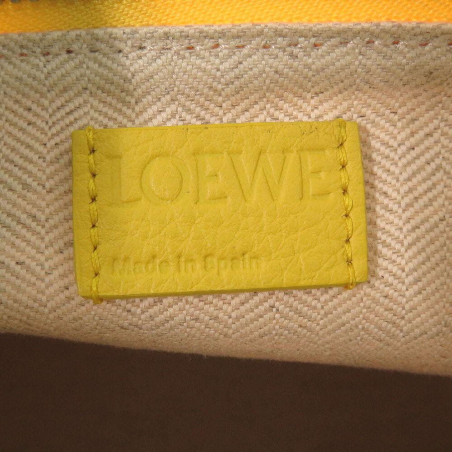 Loewe Canvas Yellow Clutch Bags