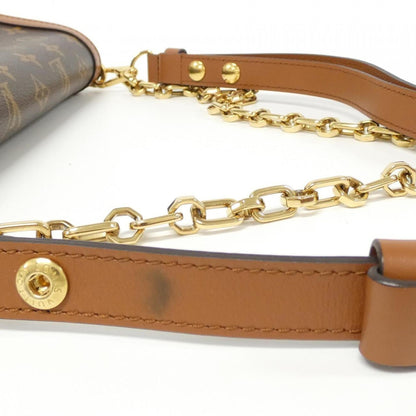 Louis Vuitton Coated Canvas Brown Shoulder Bags