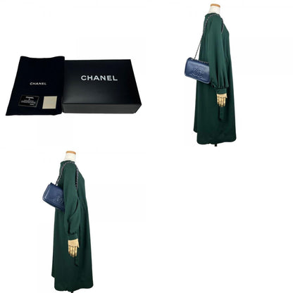 Chanel Calfskin Blue Shoulder Bags