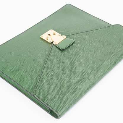 Louis Vuitton Epi Green Clutch Bags