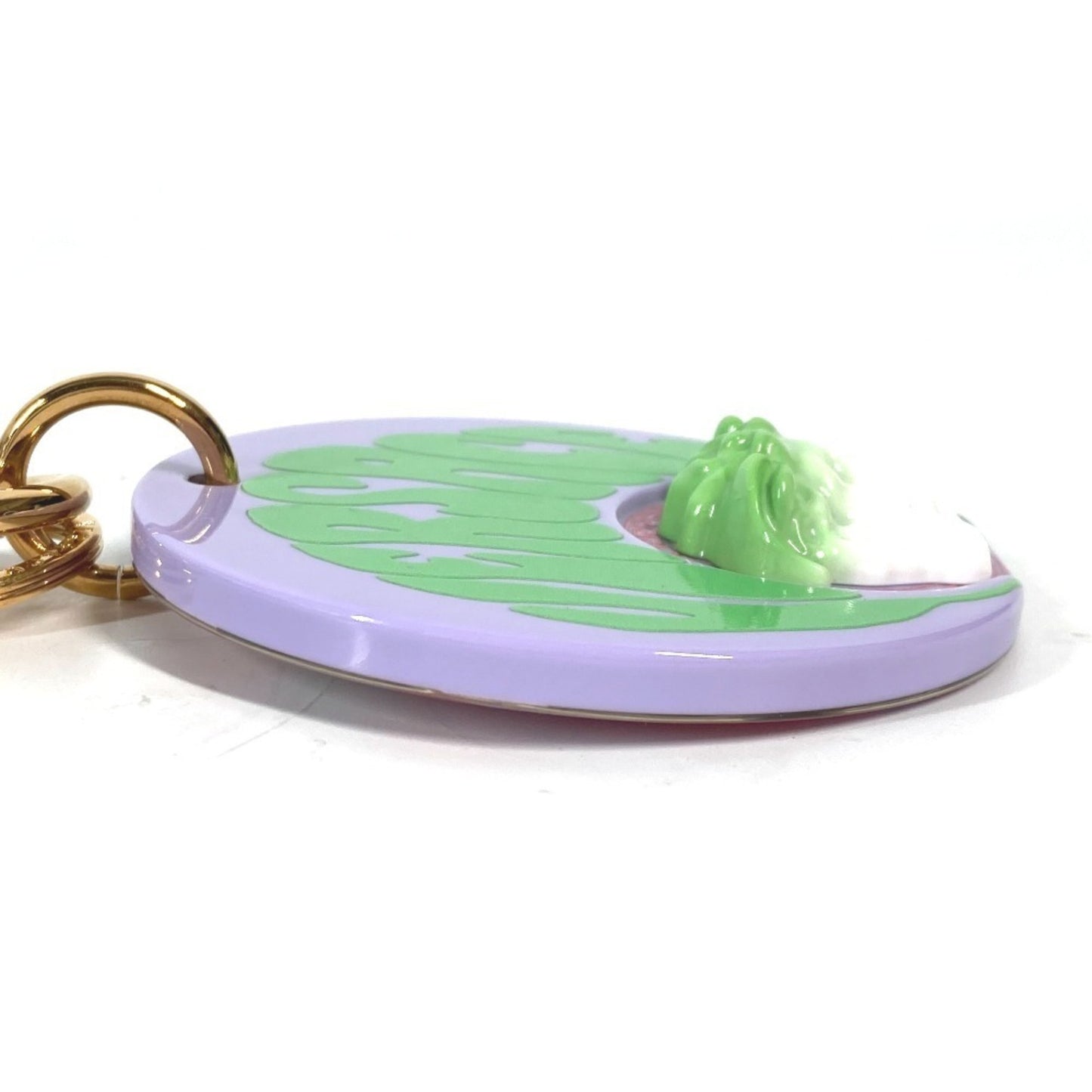 Versace Glossy Material Green Key Rings