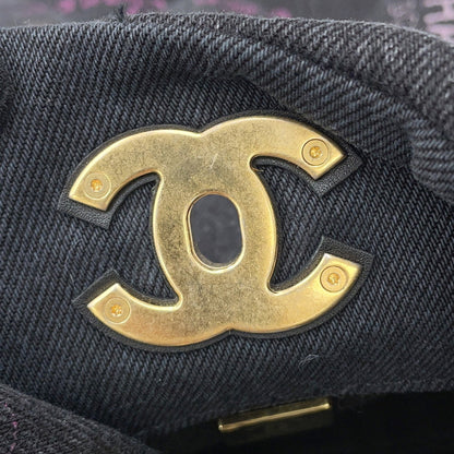 Chanel Denim Black Shoulder Bags