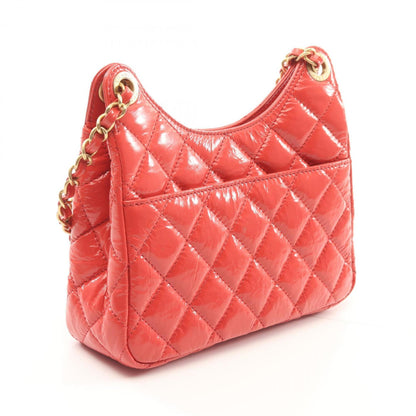 Chanel Patent Orange Shoulder Bags