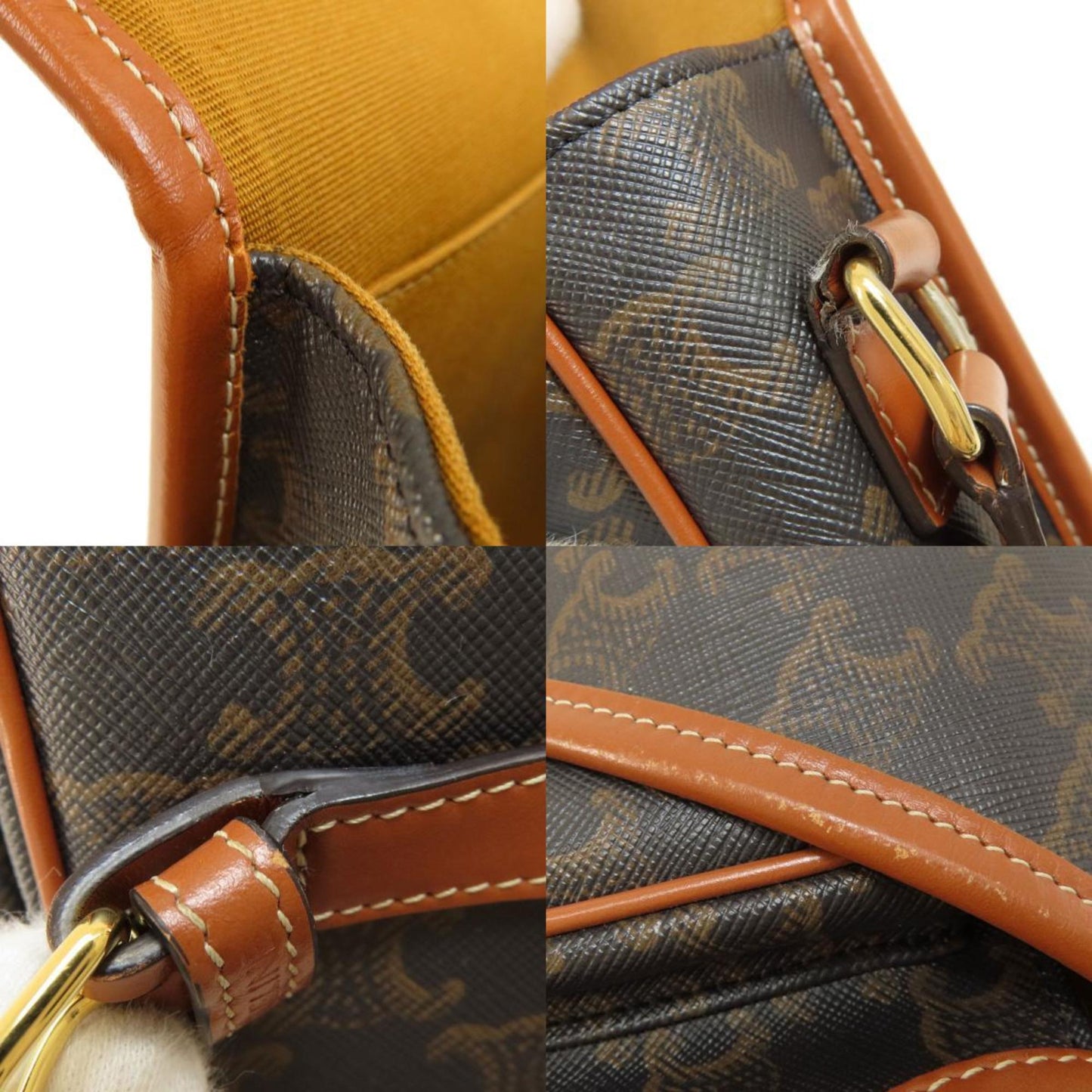 Celine Pvc Brown Shoulder Bags